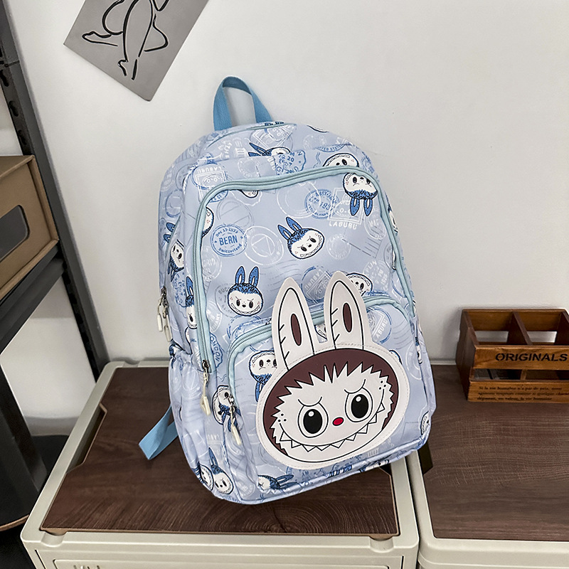 ins large-capacity casual backpack, trendy printed, simple student and primary school campus backpack, lightweight backpack Specification drawing