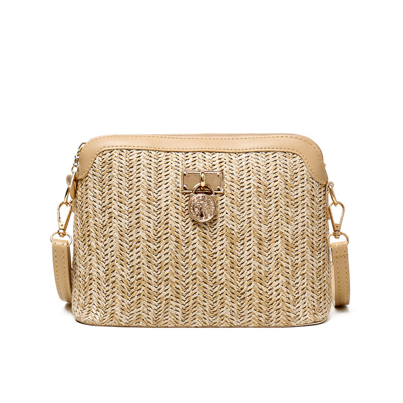 Summer new Fairy Bag for Women 2020 New Trendy Korean version crossbody bag, simple single-shoulder shell grass woven bag Application Scenario