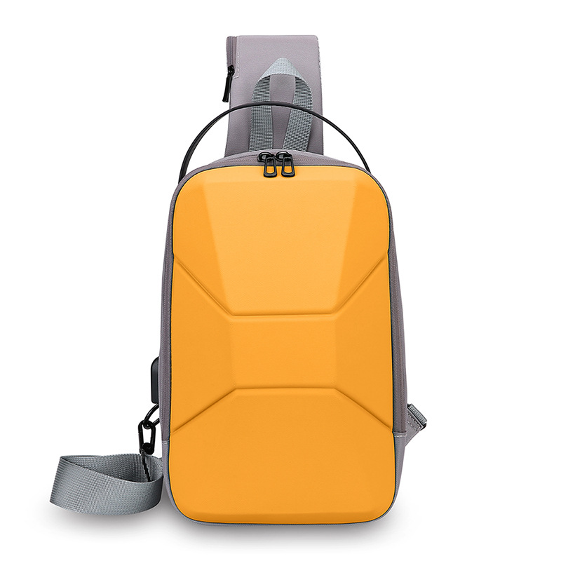 Factory wholesale of new summer chest bags, crossbody bags, men's waterproof USB charging shoulder bags, and light motorcycle small bags Item Picture