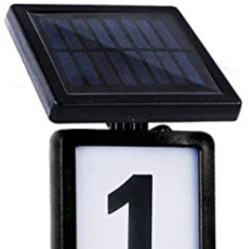 Solar-powered doorplate light, house address, digital light, ground insert indicator sign, waterproof Item Picture