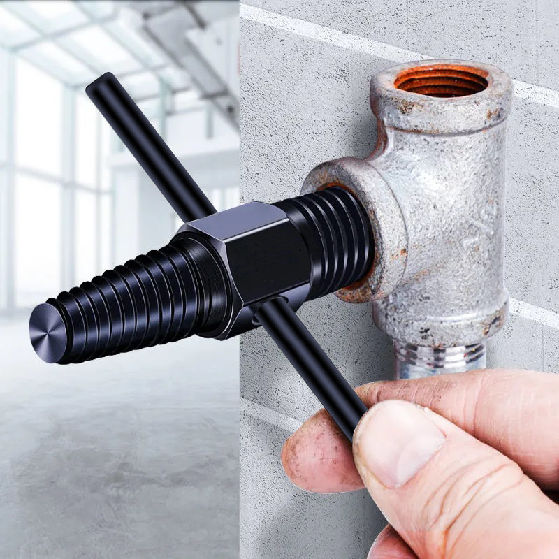 Double-head faucet broken thread remover, broken thread remover, 4-minute and 6-minute triangular valve stripped thread disassembly full figure