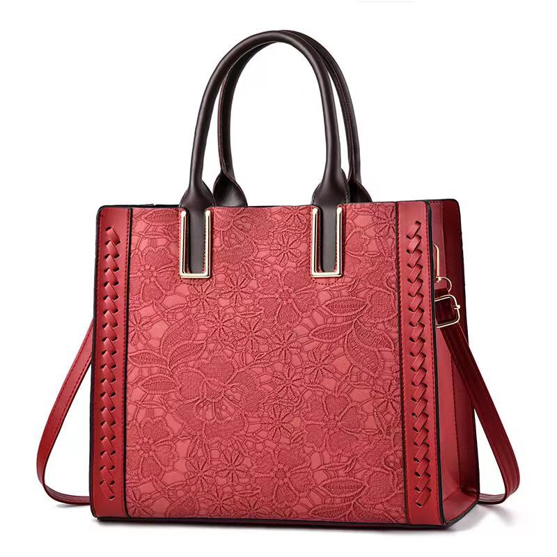 High-end and stylish handbag, 2022 new trendy retro embossed large capacity bag, versatile single-shoulder crossbody bag full figure