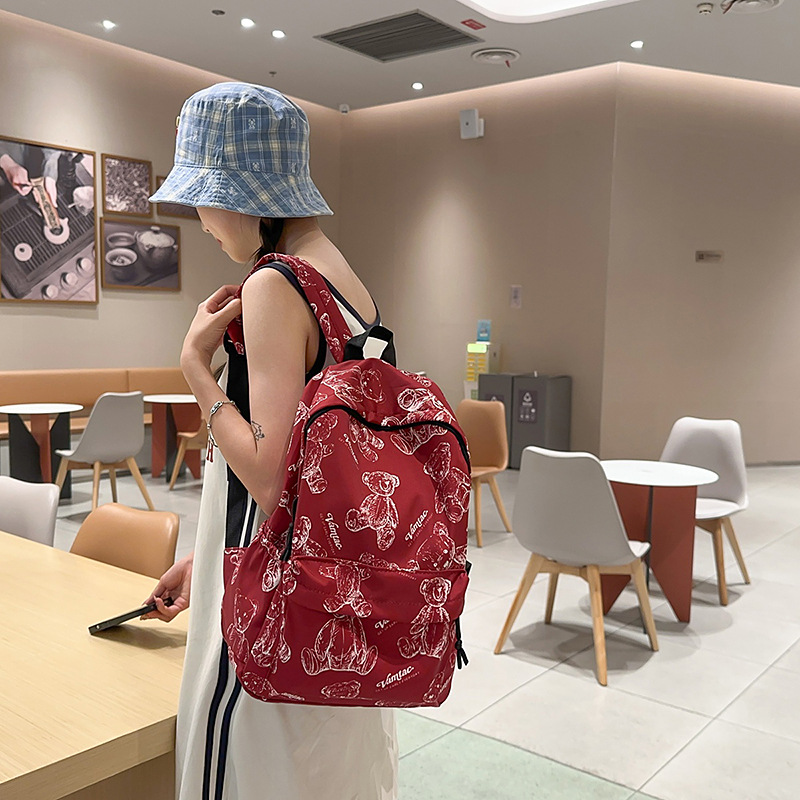 Simple ins backpacks for boys and girls in junior high school, large-capacity printed backpacks for high school students, and backpacks for college students Specification drawing