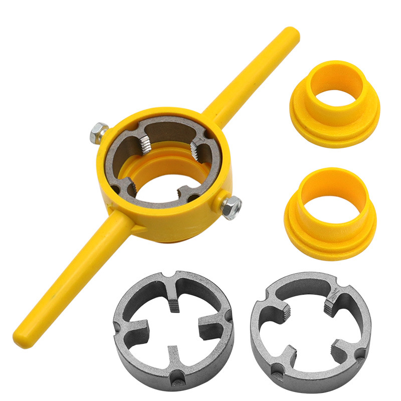 Plastic pipe threading tool, 6-piece water pipe threading set, quick tapping for 4-inch, 6-inch and 1-inch pipes, suitable for threading tools undefined