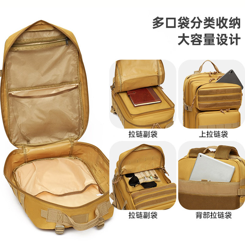 Cross-border wholesale of new tactical backpacks, large-capacity multi-functional outdoor mountaineering bags, water-resistant camouflage backpacks Application Scenario