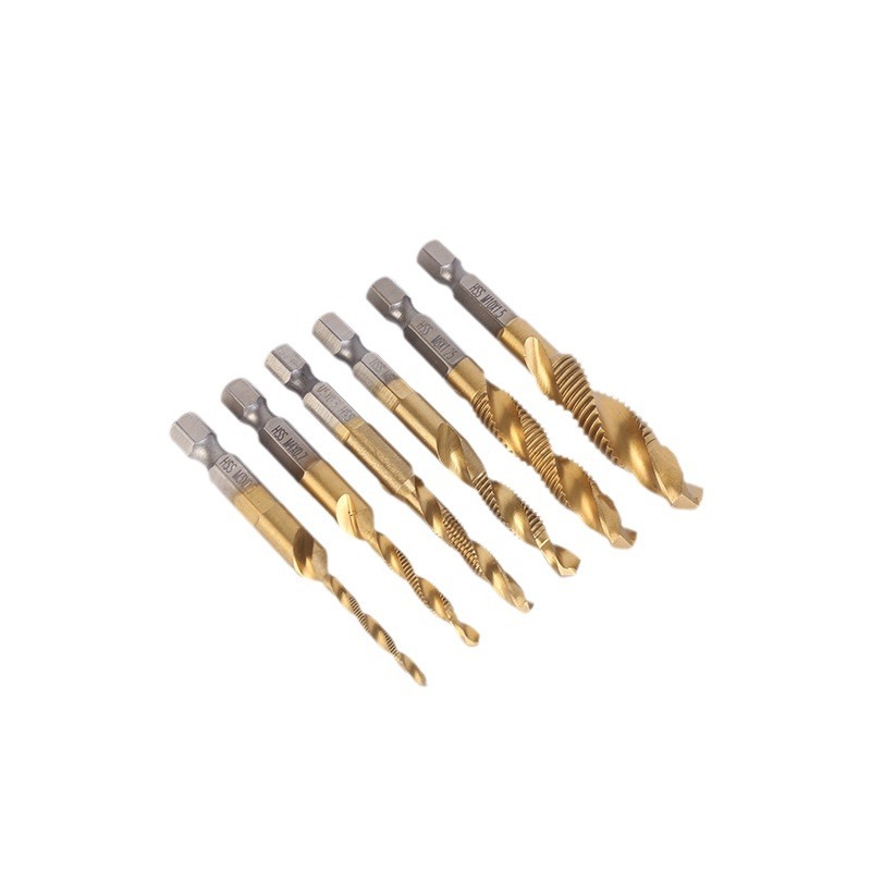 The integrated drilling and tapping compound tap drill bit is mostly used for long taps, spiral taps and hand electric drills for drilling machines Item Picture