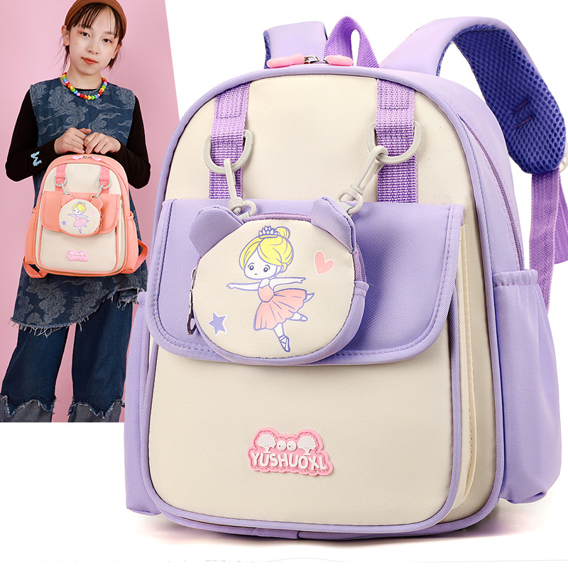 The 2025 new style of cute cartoon schoolbag and backpack for kindergarten kids, featuring contrasting colors and high appearance standards Specification drawing