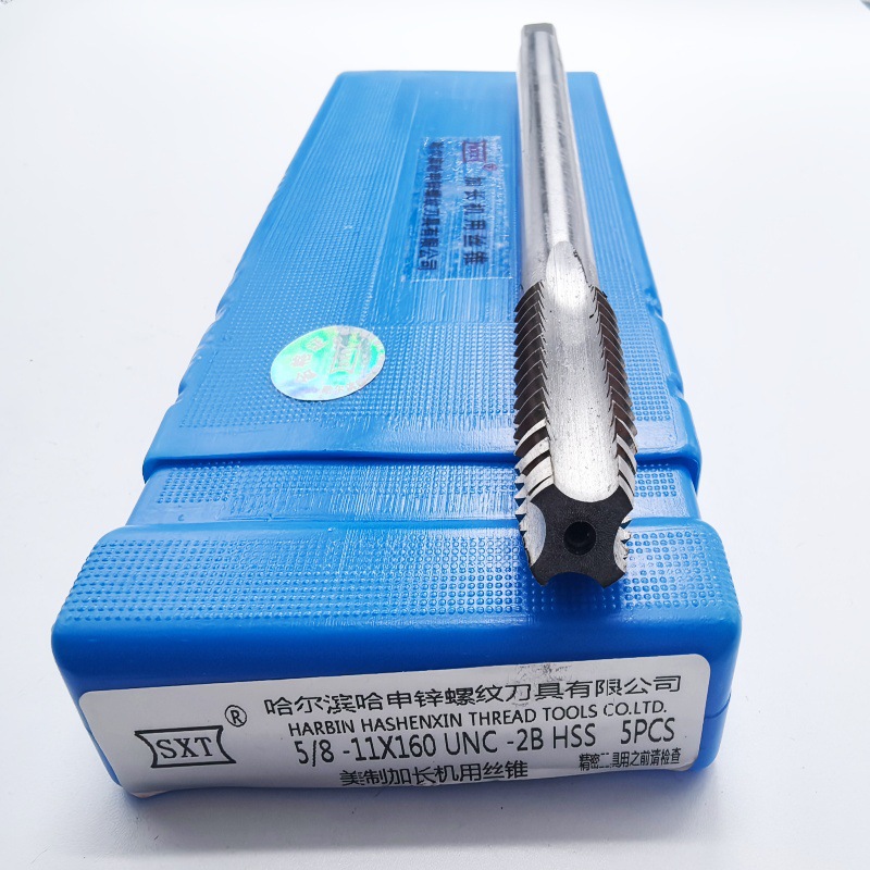Extended American-made straight groove tap W6542 high-speed steel, American-made extended tap 3/8*100, 1/2*130UNC full figure