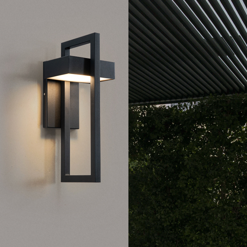Outdoor wall lamps, modern, simple and waterproof, LED lighting fixtures for balconies, corridors, passageways, courtyards, gardens, exterior walls and main entrances Item Picture