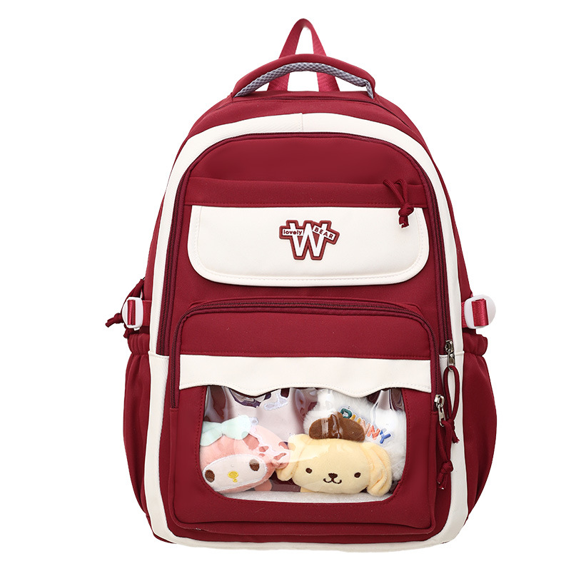 The new schoolbag for junior and senior high school students is simple and fresh, with a large capacity. It is a fashionable and versatile backpack for casual travel Item Picture