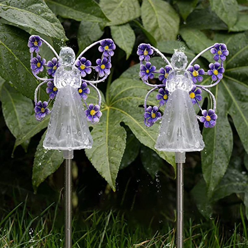 Amazon's new solar-powered Angel Garden light, outdoor decorative angel solar light, courtyard garden ground socket light Specification drawing
