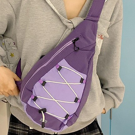 2024 New outdoor trendy chest bag, casual sports crossbody bag, lightweight hiking backpack, cycling small bag Specification drawing