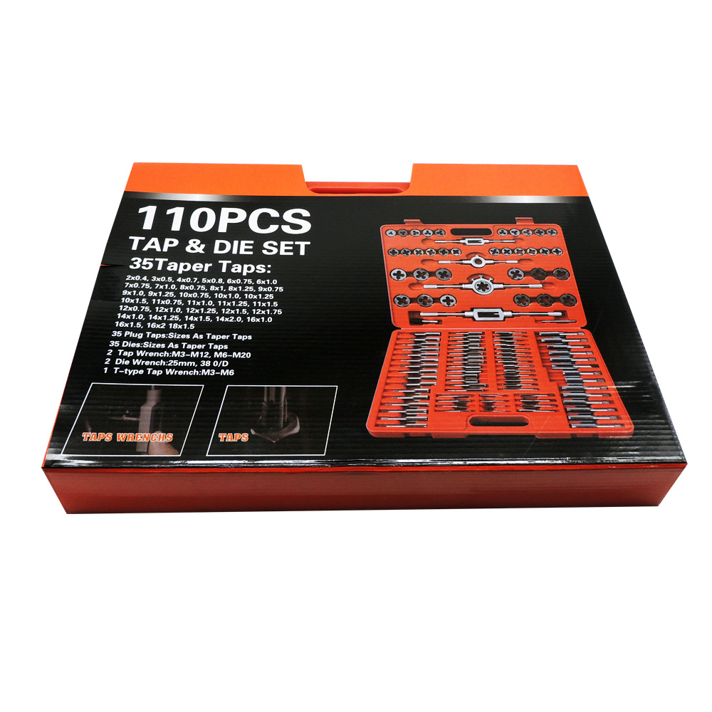 Complete set of taps and dies 110pc taps and dies set, hand wrenches, dies and winches 110 pieces set of taps set Application Scenario