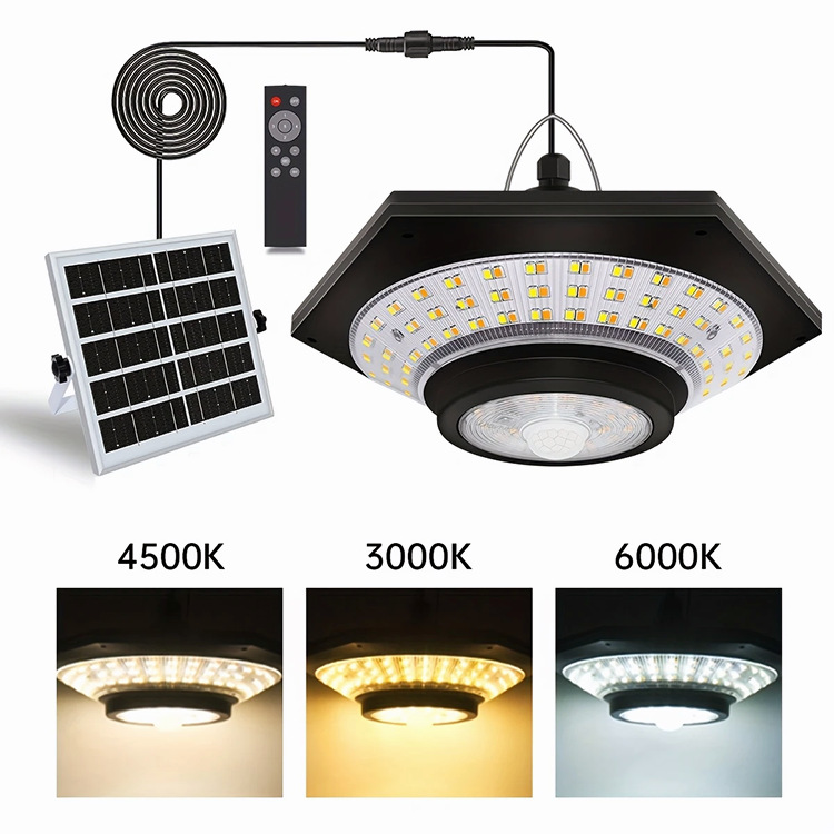 Cross-border best-selling solar chandeliers, split-type solar indoor and outdoor pavilion lights, LED outdoor garden and courtyard lights Specification drawing