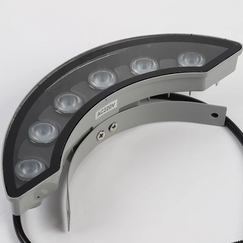 Outdoor waterproof constant light led corrugated lamp, arc-shaped roof, ancient building pavilion beautification, crescent-shaped decorative spotlight Specification drawing