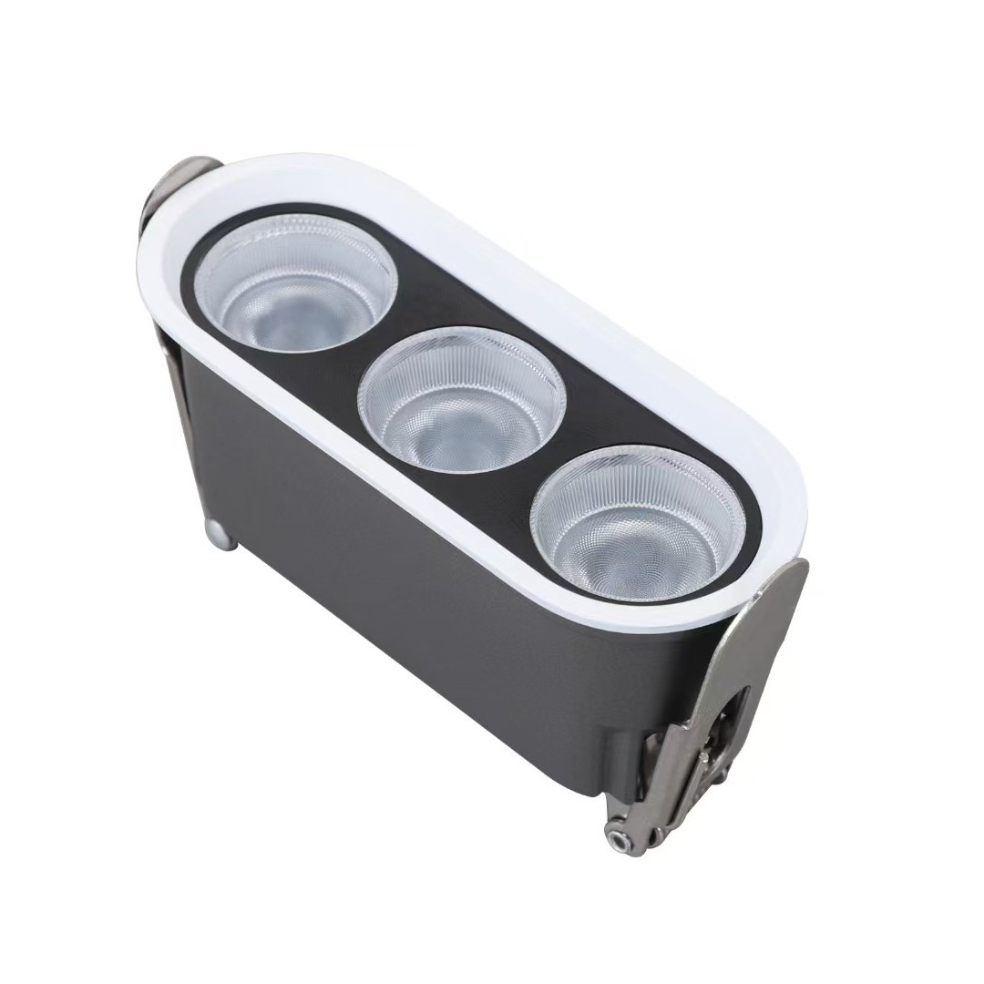 LED deep anti-glare grille spotlights, long concealed embedded flower line lights, hotel grille linear lights, corridor lights details Picture