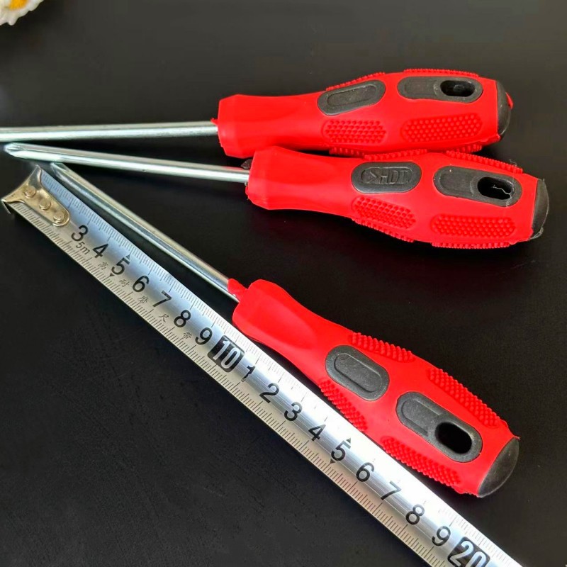Red massage handle screwdriver, cross-head screwdriver, hardware tools, screwdriver, 1-yuan store, 2-yuan store supply Application Scenario
