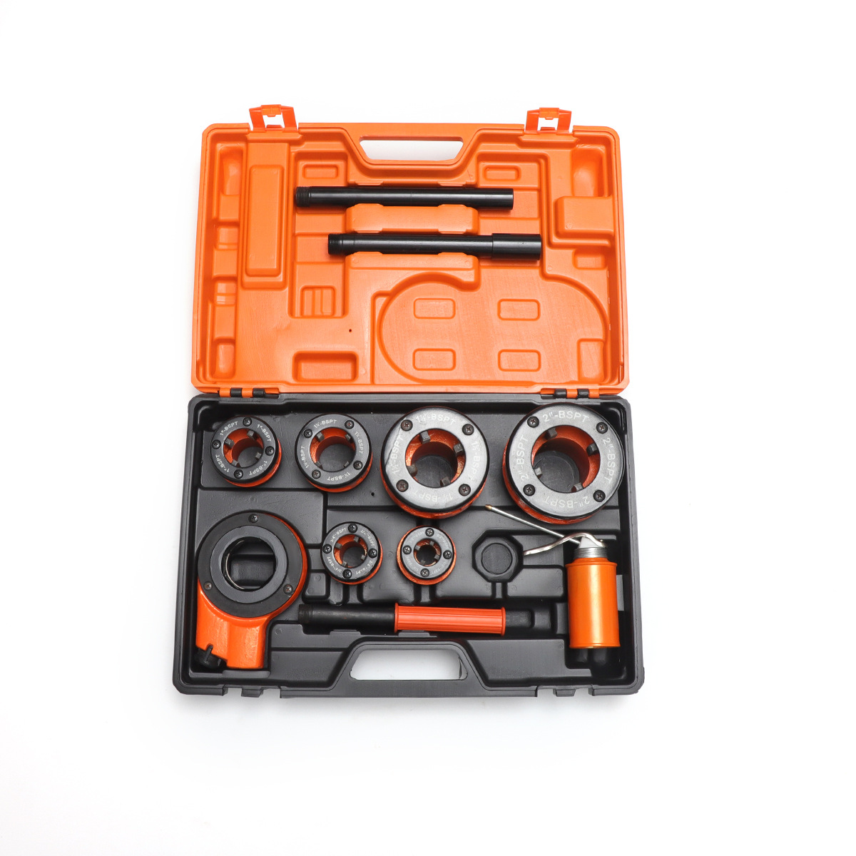 Pipe hinge plate manual threading machine, thread cutting machine, thread cutting plate, 63-type galvanized steel pipe, pipe tool with oil can Item Picture