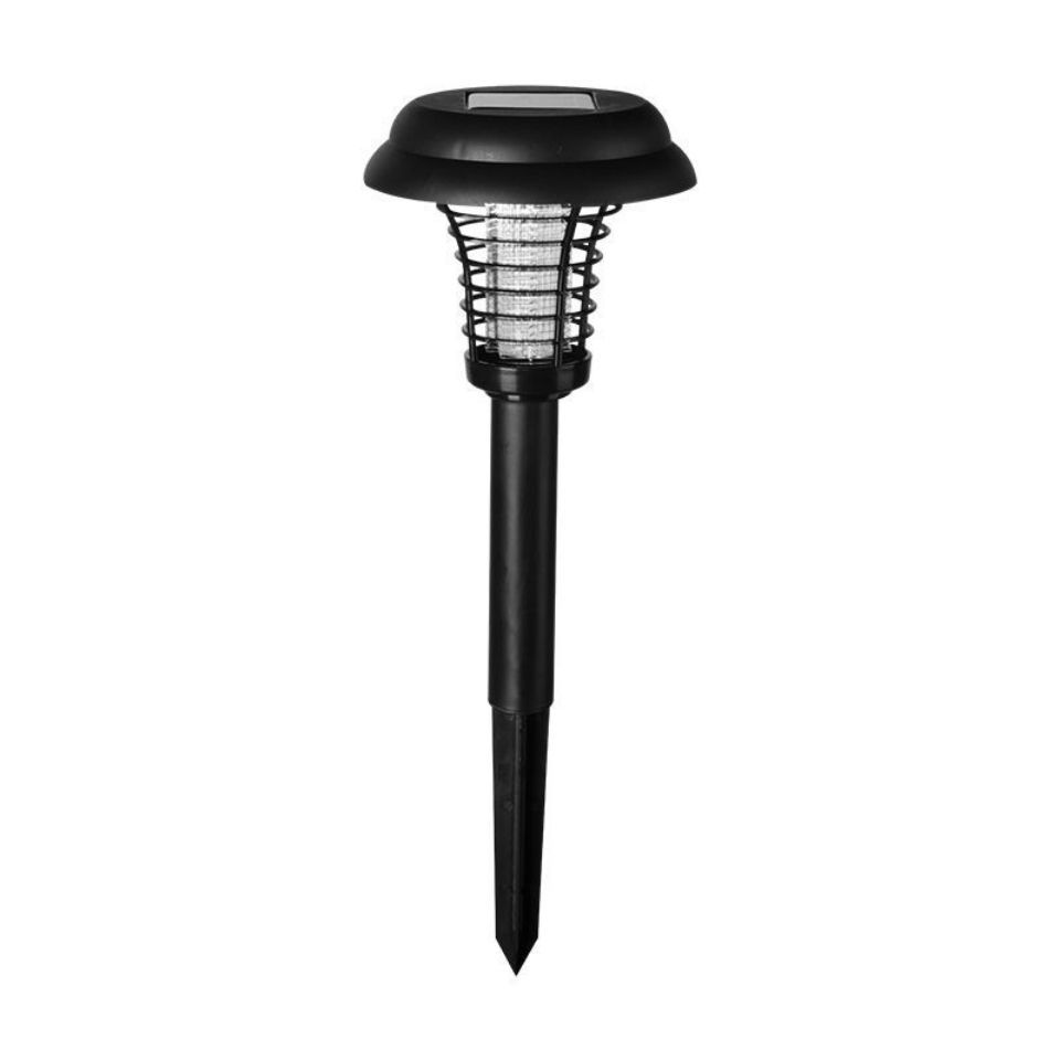 Solar-powered mosquito killer, household round stainless steel garden lamp, mosquito repellent and insecticidal lamp, outdoor mosquito killer, electric shock type Item Picture