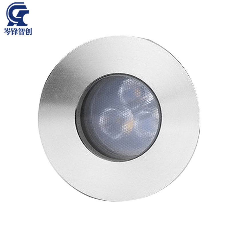 LED underwater light, stainless steel 3W waterproof IP68, Osram light source, three-bead fountain underwater landscape light, swimming pool light Specification drawing