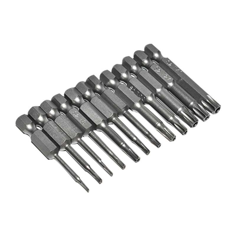 Hexagonal handle hollow plum blossom screwdriver, hand drill, air screwdriver, screwdriver head tool set, high-hardness star-shaped strong magnetic screwdriver Item Picture