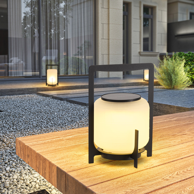 Nordic outdoor solar lawn lamp, garden courtyard waterproof floor lamp, portable campsite decorative item lamp Application Scenario
