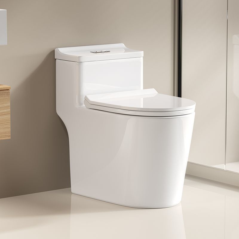 Household flush toilet, large-diameter bathroom toilet seat, siphonic anti-odor toilet, small-sized ordinary ceramic toilet seat details Picture