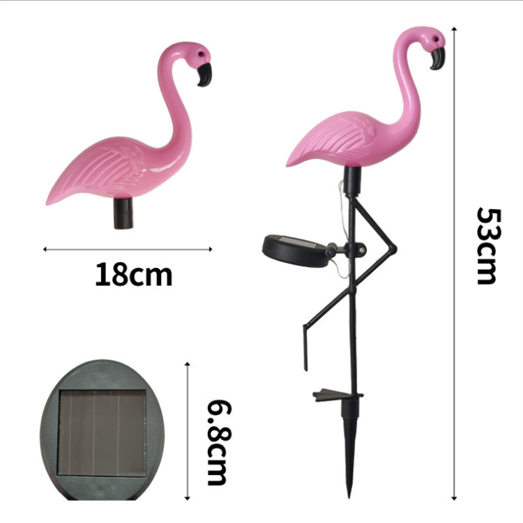 Cross-border bestsellers: Solar lights, flamingo ground insert lights, led outdoor courtyard lawn waterproof landscape lights, decorative lights full figure