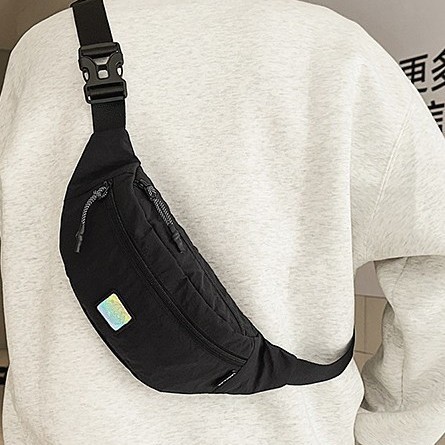 Single-shoulder bag, travel, leisure, cycling, portable sports crossbody bag, new Korean version, fashionable and simple chest bag, mobile phone bag details Picture