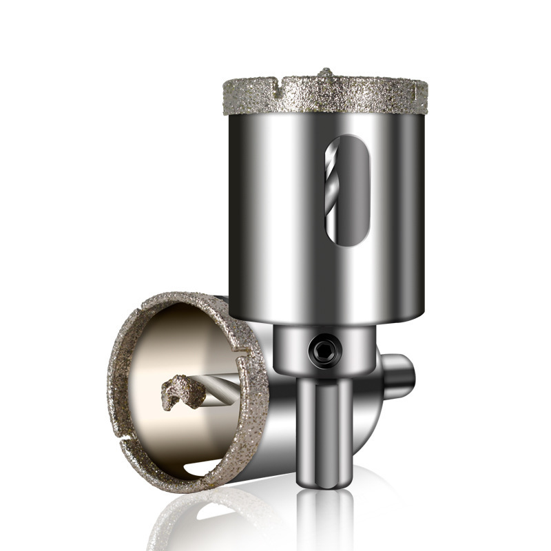 Marble drilling and hole opening machine with positioning center, tile rotating head, ceramic hollow drill bit, glass vitrified tile drilling Item Picture