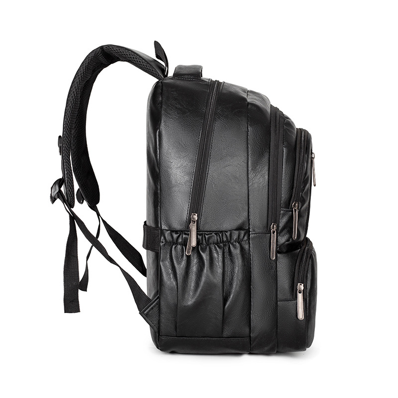 2025 New large-capacity backpack, solid color water-resistant, casual middle school schoolbag, travel, business and commuting backpack Specification drawing