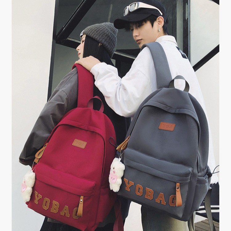 2025 New large-capacity letter trendy student schoolbag and backpack, casual, fashionable and versatile, unisplendour backpack Specification drawing
