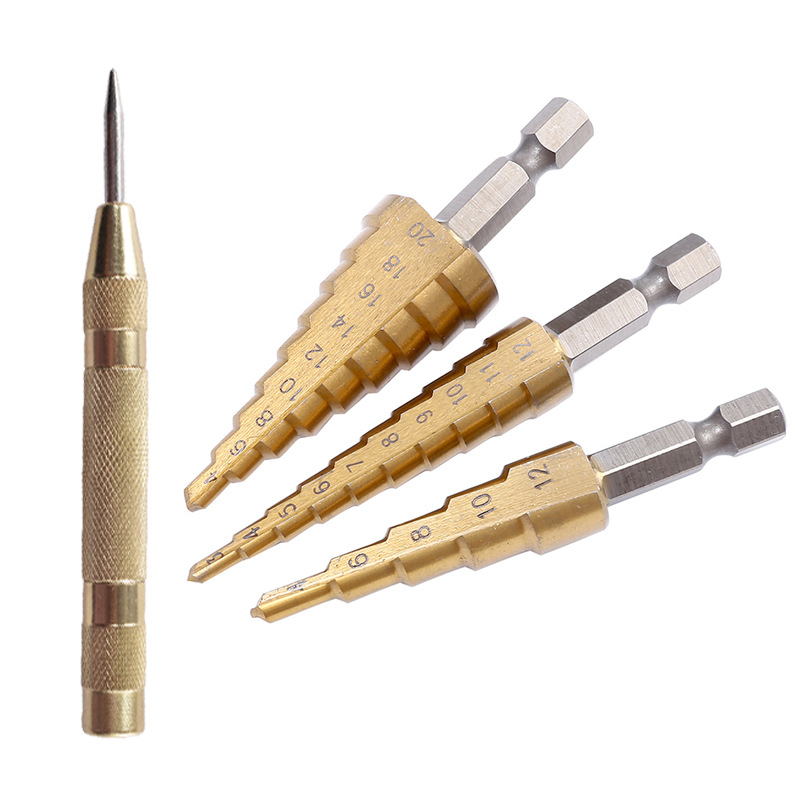 Factory direct sales of hexagonal handle pagoda drill bits, multi-functional reaming step drill bits, electric drills, drilling tools, and step drill bits undefined