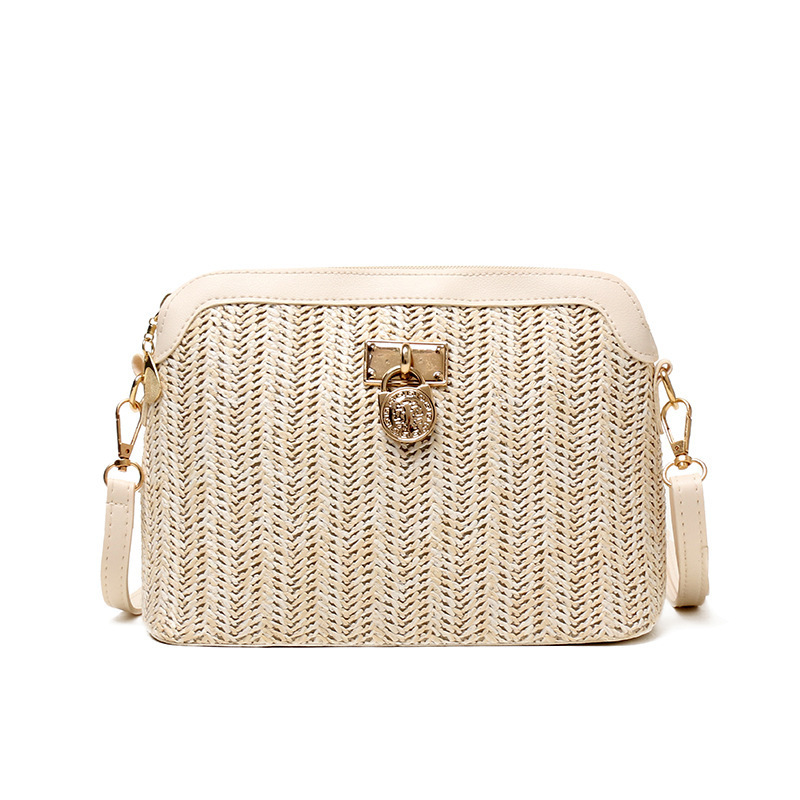 Summer new Fairy Bag for Women 2020 New Trendy Korean version crossbody bag, simple single-shoulder shell grass woven bag Item Picture