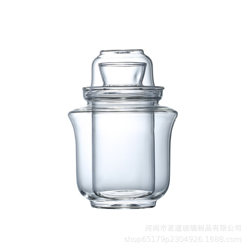 High borosilicate glass wine warmer, yellow wine heating pot, ice wine warmer, glass wine warmer for sake drinkers, white wine cup warmer Item Picture