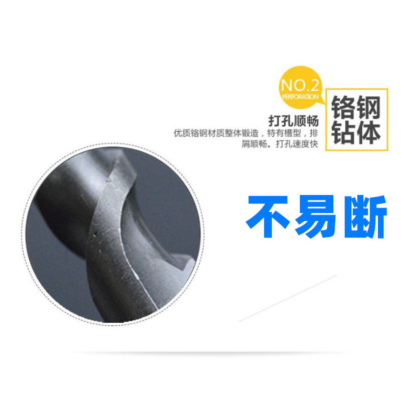 The new partner of the round handle premium product, the yellow label electric hammer drill bit, is a concrete drilling and impact construction drill bit for penetrating walls Application Scenario