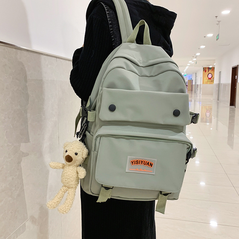 New schoolbag for girls, Korean version, ins middle school campus backpack, casual large-capacity high school student backpack custom-made full figure