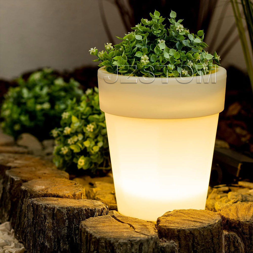 New solar-powered flowerpot lights, garden lights, luminous flowerpot lights, outdoor waterproof, festive atmosphere, lawn lights and garden lights details Picture