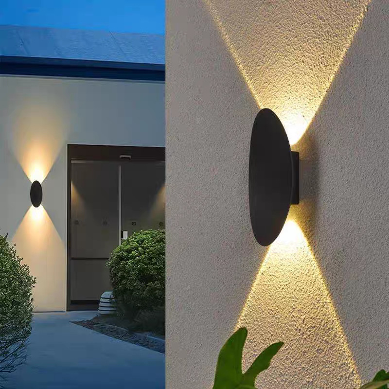 LED outdoor waterproof wall lamps, modern and simple corridor lights, exterior column head lights, villa storefront signboard spotlights Application Scenario
