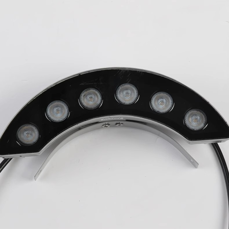 Outdoor waterproof constant light led corrugated lamp, arc-shaped roof, ancient building pavilion beautification, crescent-shaped decorative spotlight Application Scenario