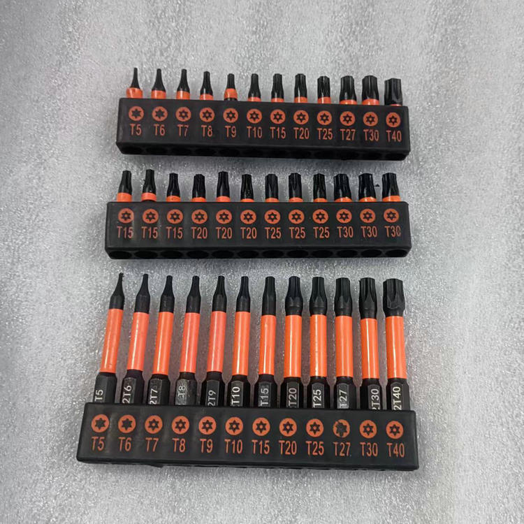 25mm magnetic screwdriver industrial phosphating black T-shaped plum blossom ribbon screwdriver S2 alloy steel precision screwdriver set details Picture