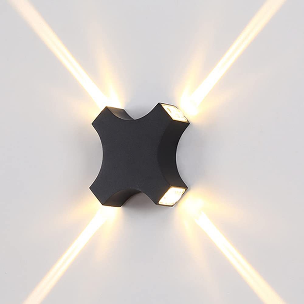 LED cross-shaped light top and bottom wall lamps, simple and modern outdoor waterproof, villa wall, courtyard, corridor wall-washing lights, cross-border full figure
