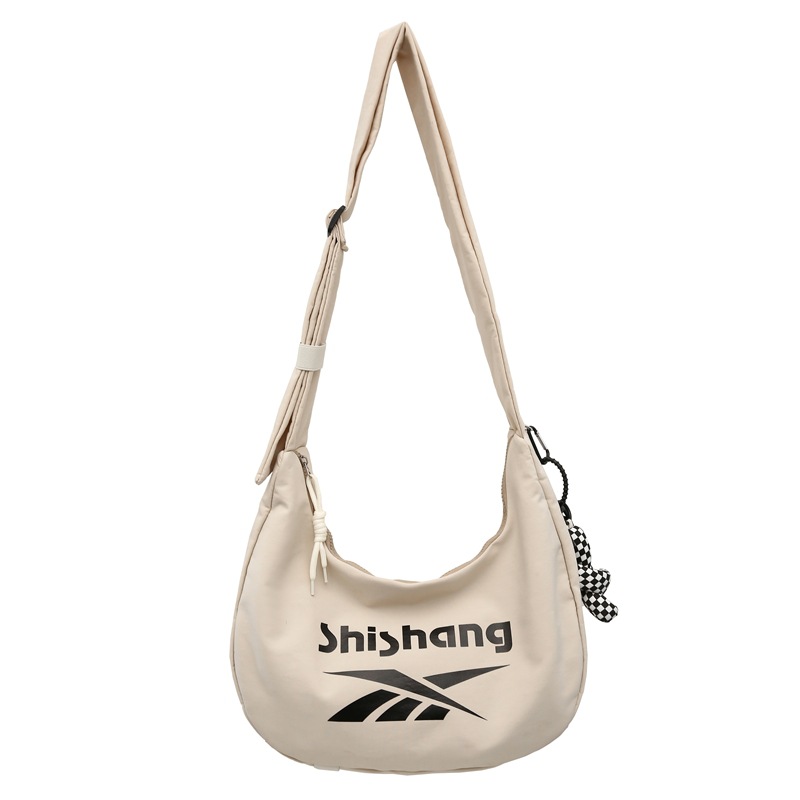 New cross-border crescent-shaped dumpling bag for both men and women, large capacity adjustable single-shoulder crossbody bag, large capacity Item Picture
