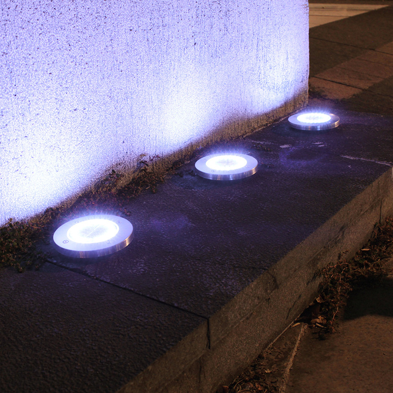 Solar ground lamps, outdoor waterproof garden lamps, street lamps, stainless steel deck lamps, walkway lamps, solar lamps Specification drawing