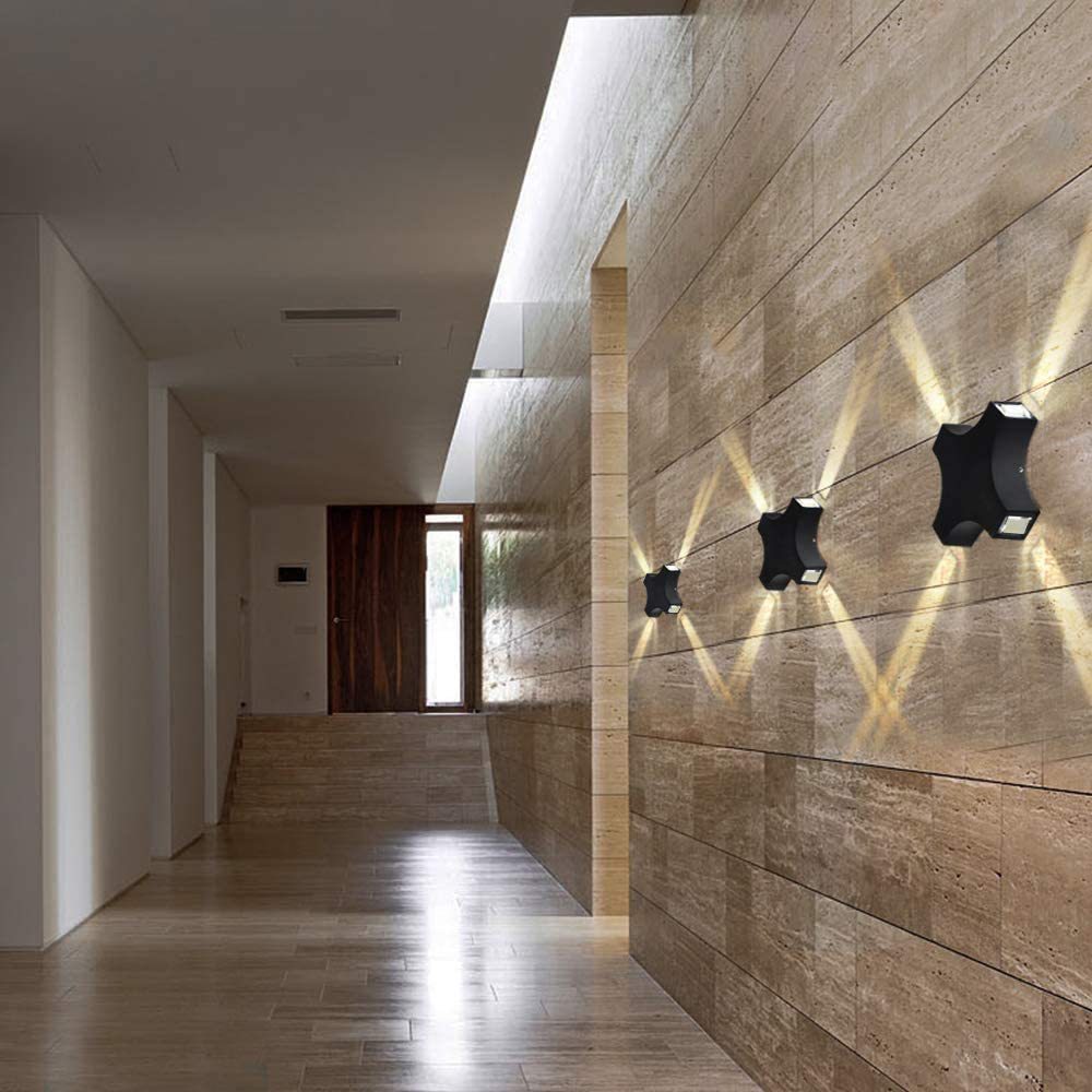 LED cross-shaped light top and bottom wall lamps, simple and modern outdoor waterproof, villa wall, courtyard, corridor wall-washing lights, cross-border Specification drawing