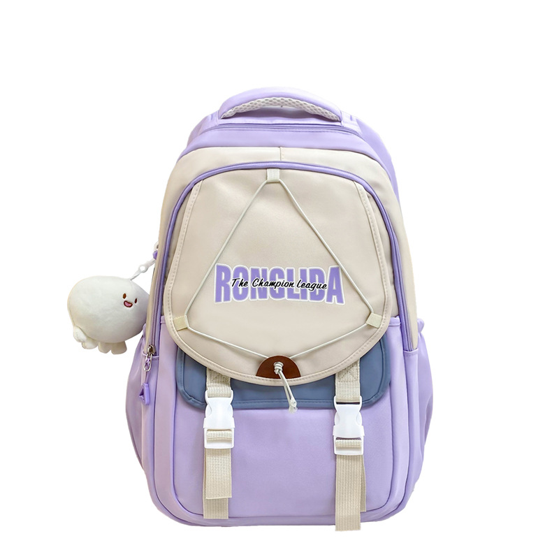 Japanese-style schoolbag with large capacity for high school and junior high school students, casual and lightweight backpack for primary school students, and girls' backpack Item Picture