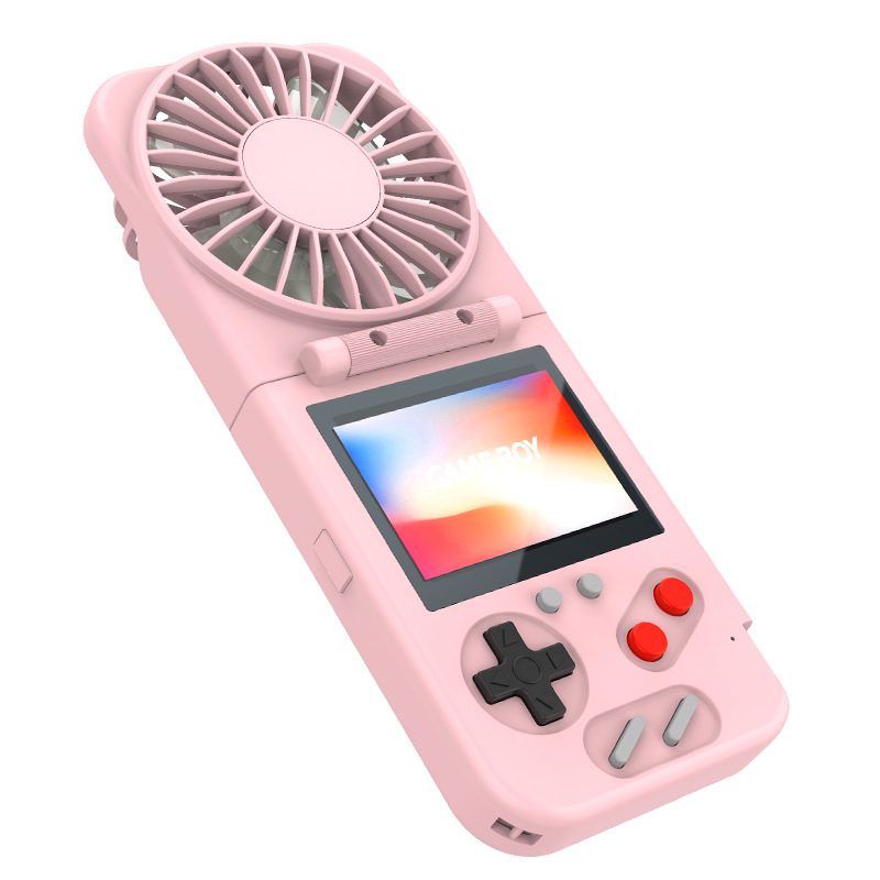 Cross-border creative folding mini Fan 500-in-1 handheld game console, convenient game console D-1 color screen game console full figure