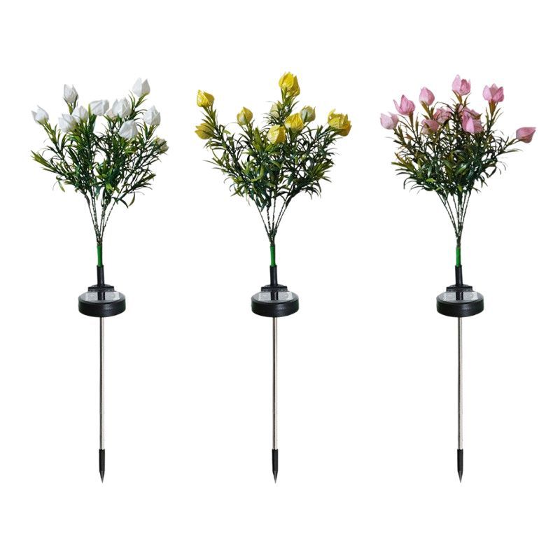 New outdoor LED solar ground plug-in lawn decorative lights, villa courtyard garden gardenia landscape lights for decoration Item Picture