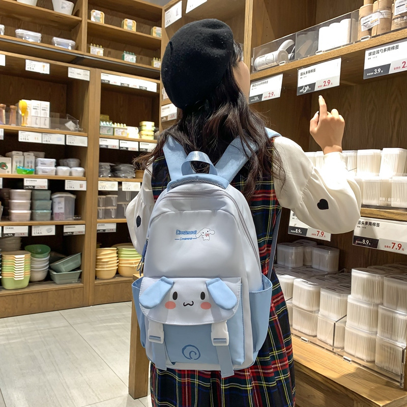 The 2025 new student schoolbag features a simple and casual campus style, a large-capacity cartoon backpack, and a Korean-style fresh and clean backpack details Picture