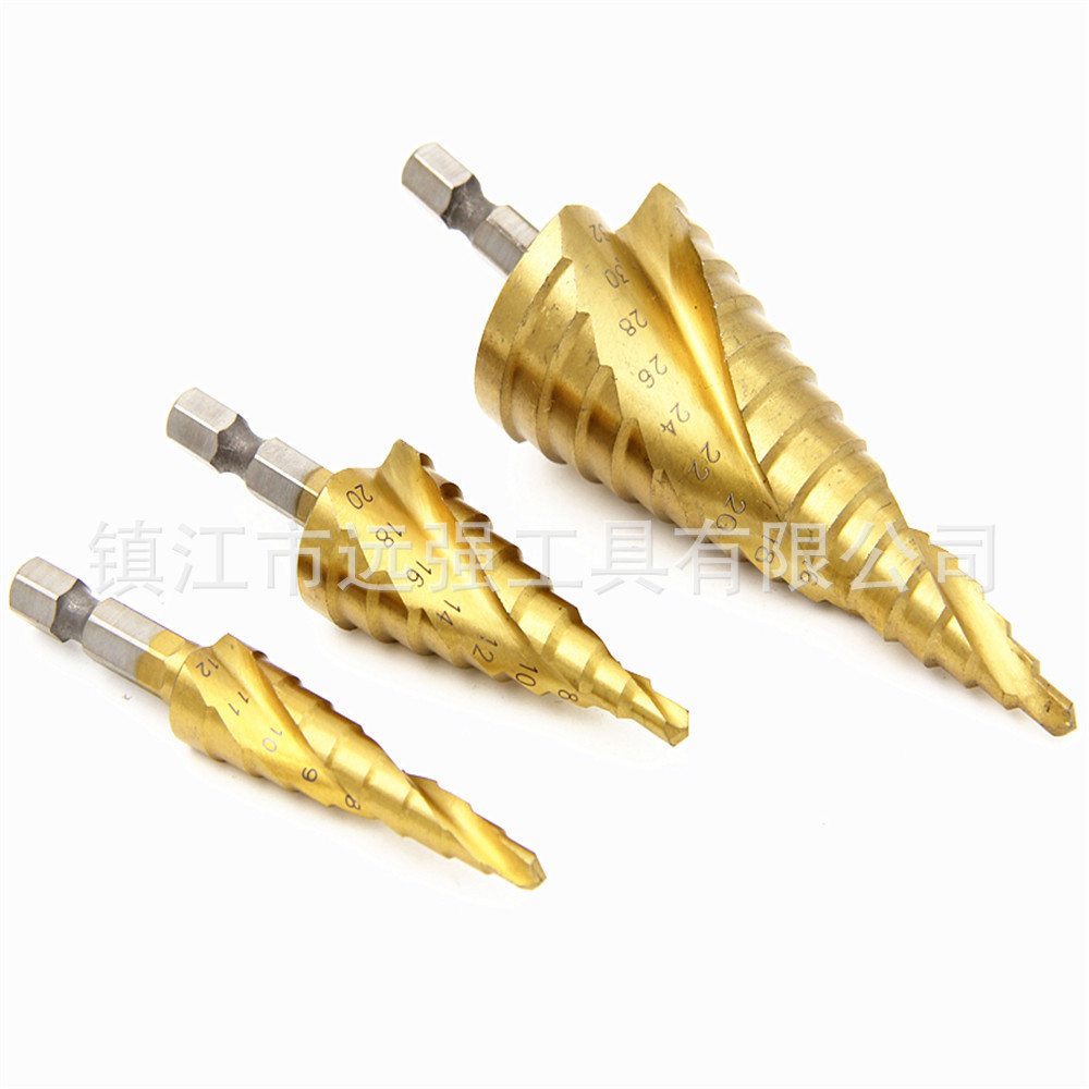 Factory direct supply of high-speed steel HSS industrial-grade coated spiral groove step drills, tower drills and stair drills in stock undefined